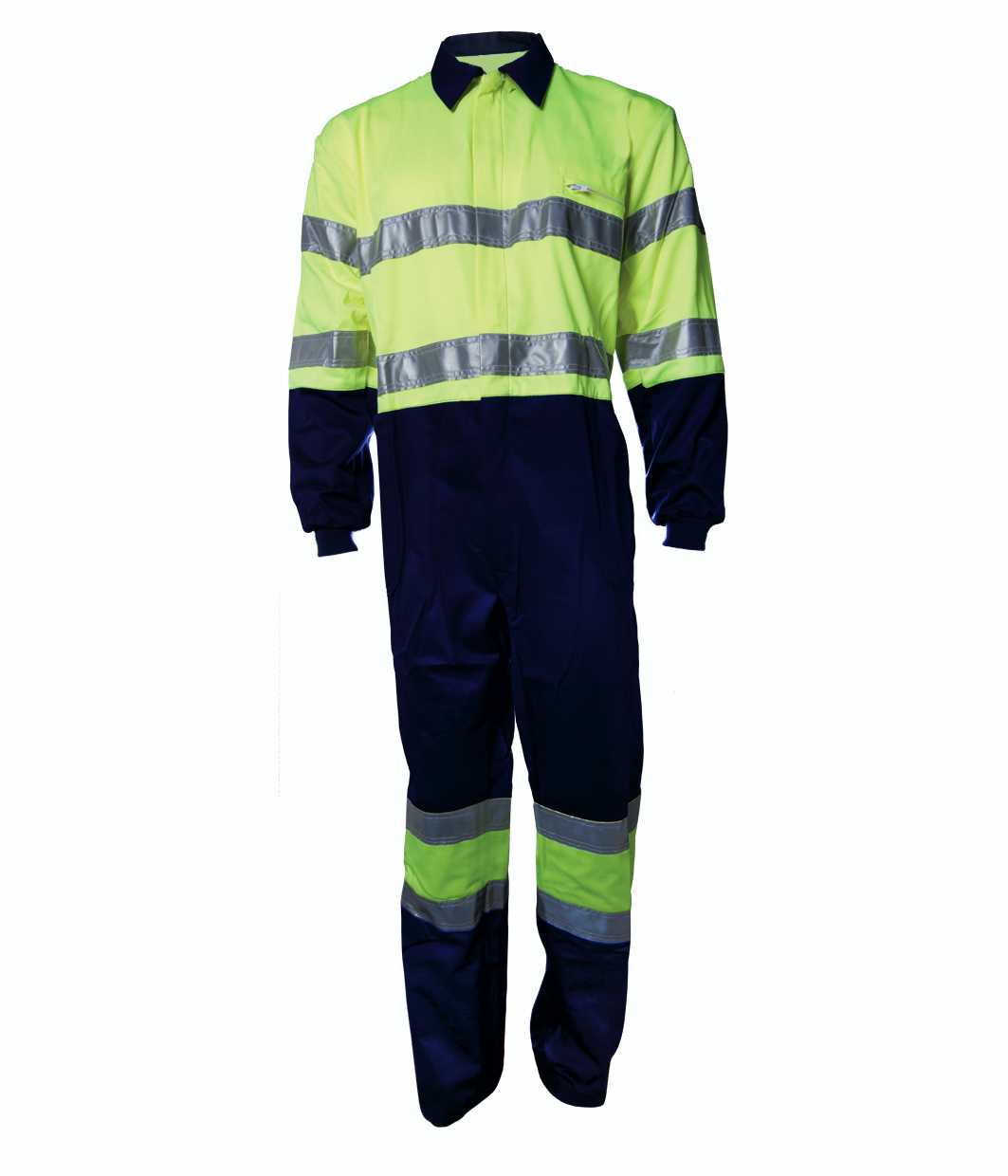 Coverall two tone yellow hi-visibility 100% cotton Image