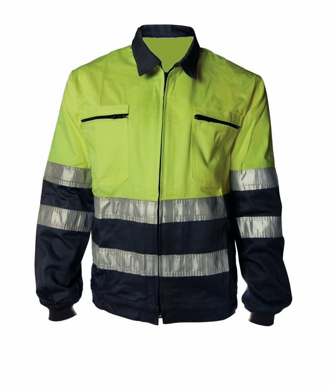 Jacket two tone yellow hi-visibility 100% cotton Image