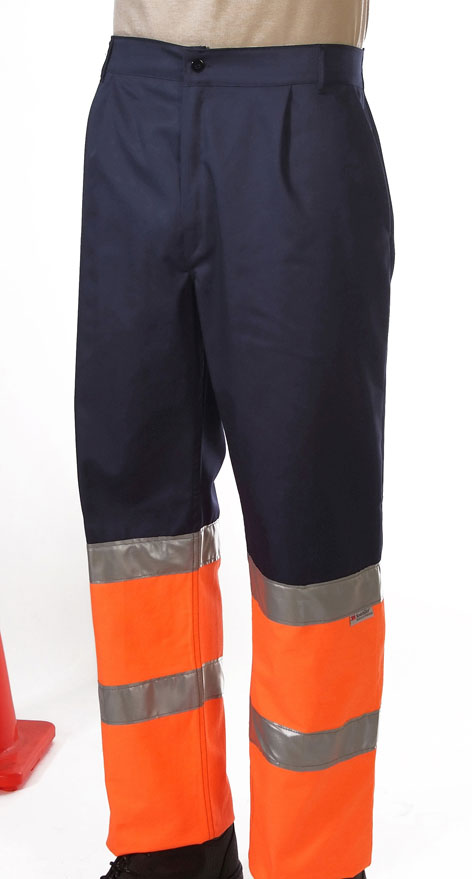 Hi-visibility two toned orange trouser Image