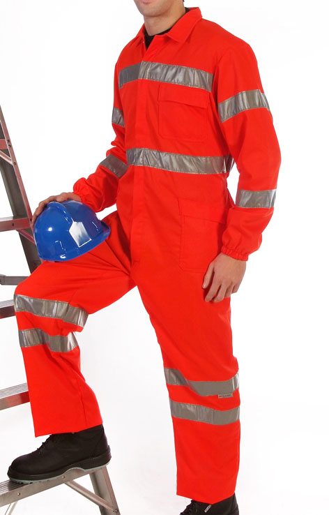 Red hi-visibility coverall Image