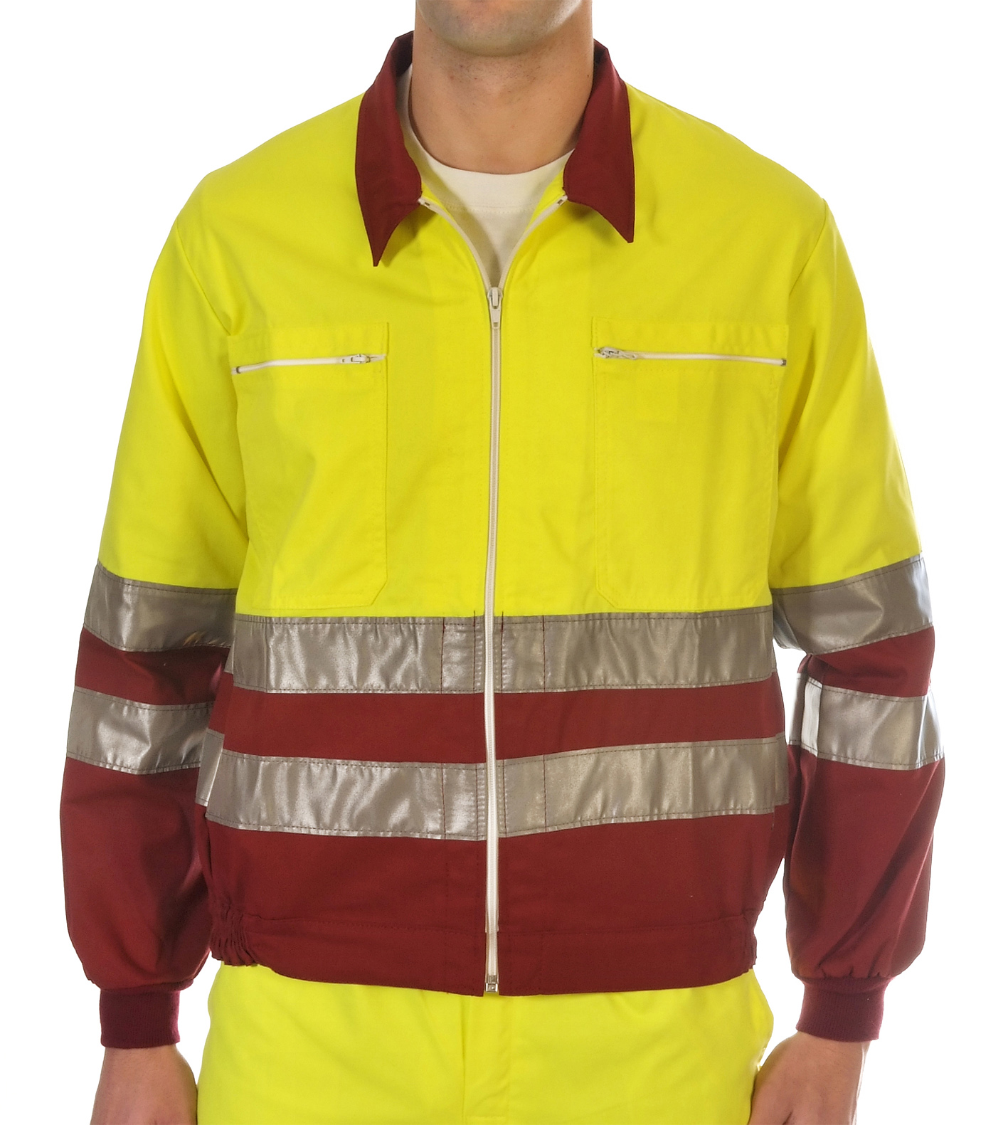 Hi-visibility two toned yellow jacket Image