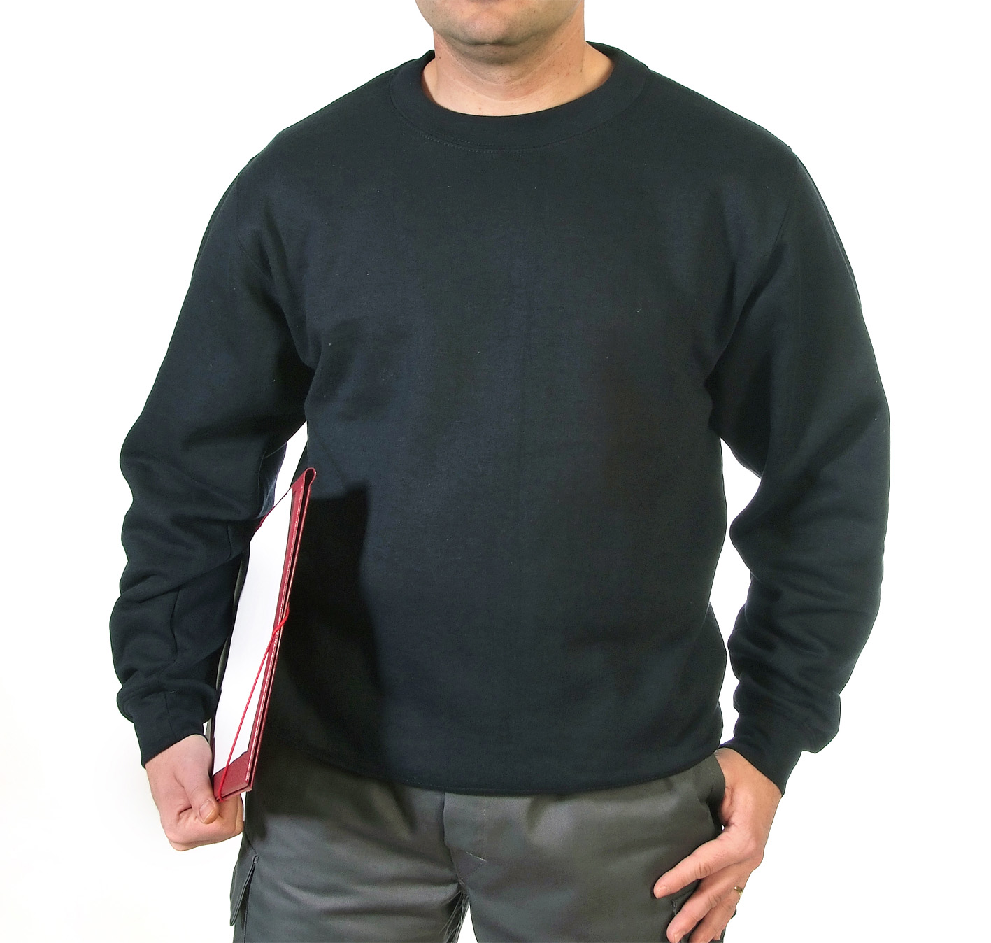 Sudadera azul cuello caja Image