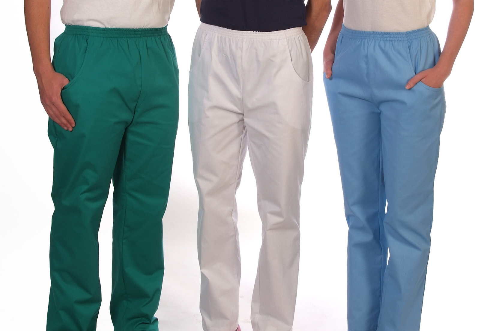 Elastic waist scrub trousers Image